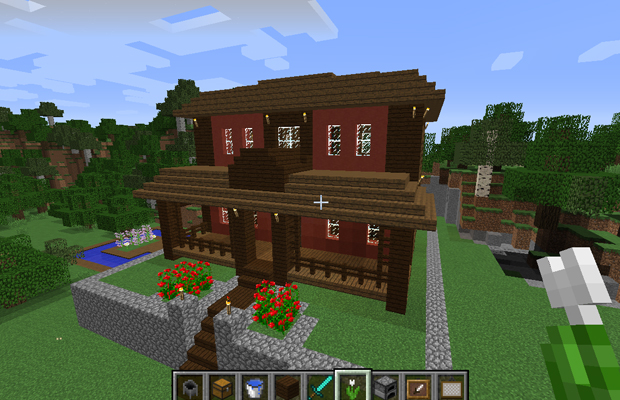 Minecraft Casas – Minha Casa de Fazenda Estilo Colonial – Colorindo Nuvens